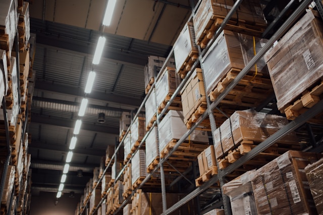 A warehouse full of pallets and goods