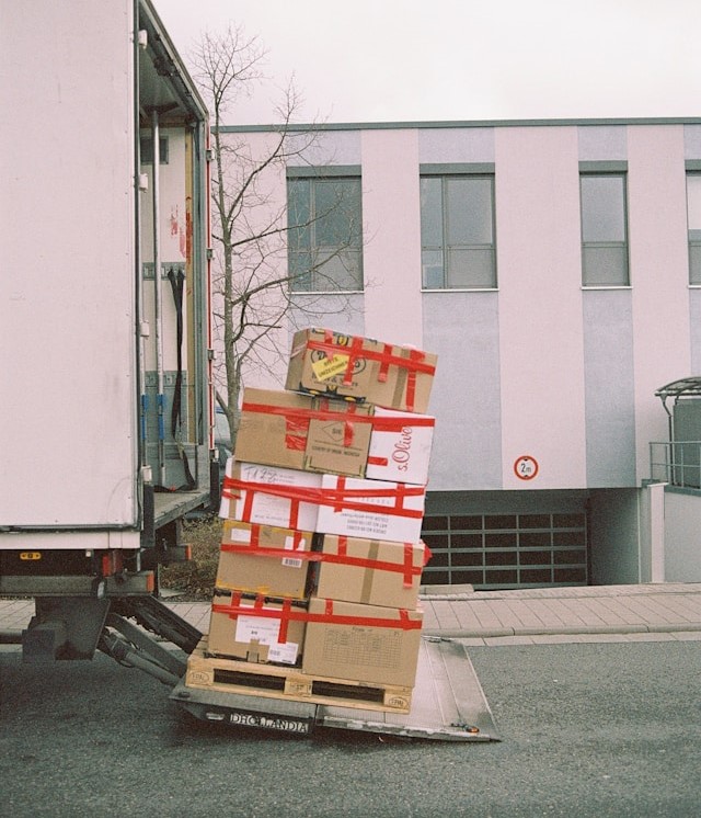 A factory with many packed goods