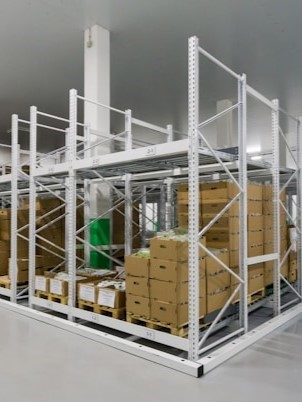 A warehouse full of pallets and goods